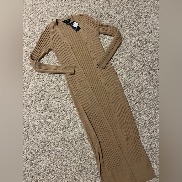 Club Monaco | Revolve Ribbed Duster Cardigan XS Camel NWT - Picture 1 of 3